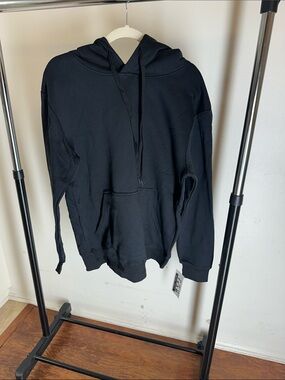 Men's Black Pullover Hoodie Sweatshirt - Minimal Hooded Pullover